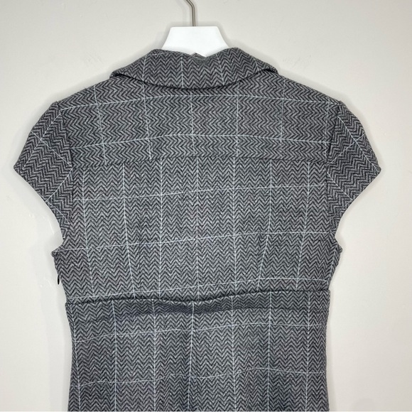 Diane VON FURSTENBERG Bund Wool Blend Short Cap Sleeve Dress Size 4 - Picture 8 of 11